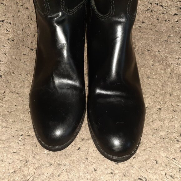 EQUESTRIAN RIDING BOOTS-Black Leather/Lined (Top)-21.25" Tall-Size 8.5 Men-NWOB - Picture 4 of 10